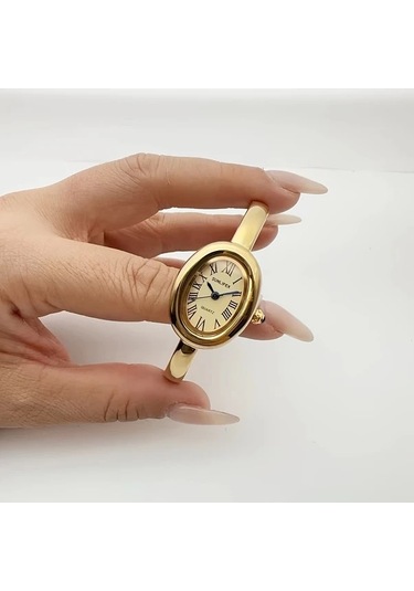 Elmpaly Kadın Kol Saati Roma Rakamı Basit İş Günlük Hediye Altın Renk Diğer