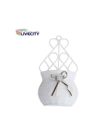 Lebihmurah 2706 Bitki Sepeti Yeniden Kullanılabilir Rustik Duvar Asma Bitki Bahçe Sepeti