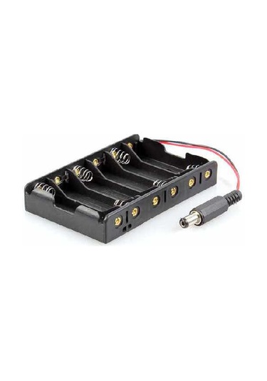 6'Lı Aa Pil Yuvası Barrel Jack Çıkışlı