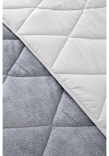 Tek Kişilik Wellsoft Yorgan - Çarşaflı Yastık Kılıflı Uyku Seti Gri