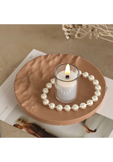 Odi Home 2 Adet Çok Amaçlı Dekoratif Kabartma Tabak Makyaj Takı Organizer 16 Cm 2 Parça