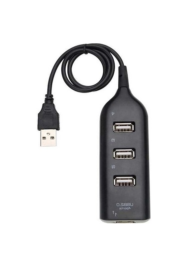 Willowhaven 4 Portlu Usb 2.0 Hub, 44cm Kablo, 480mbps Hızlı Veri Transfer, Siyah 2 Adet