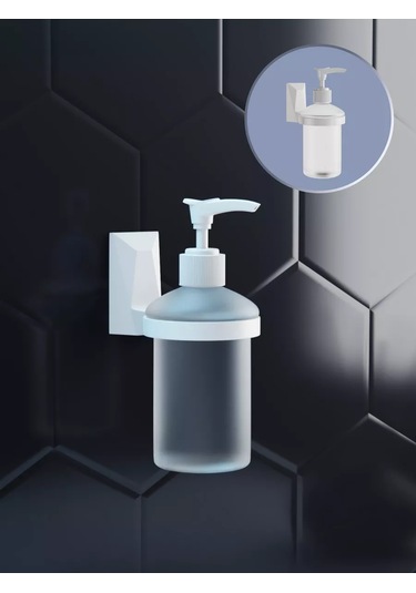 Kleber Duş Kabini, Mutfak İçin Sıvı Sabunluk, Duvara Monte, Ice 208993538 Beyaz