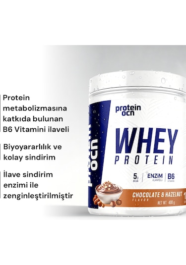 WHEY PROTEİN  Chocolate & Hazelnut  400 G- 16 Servis