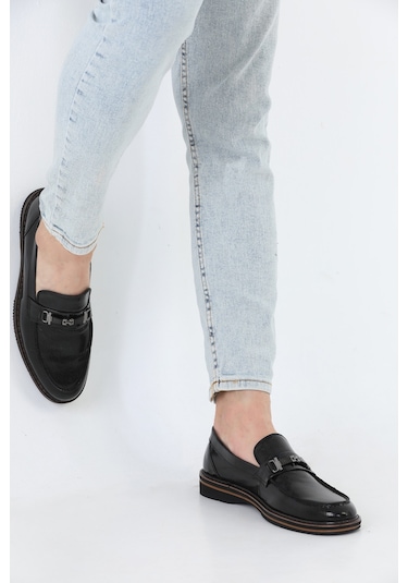 M.Karaca Hakiki Deri Ortopedik Tokalı Klasik Erkek Ayakkabı Rugan