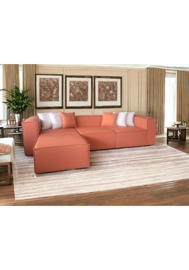 Nova 4 Modül Modüler L Köşe Koltuk Takımı Kiremit