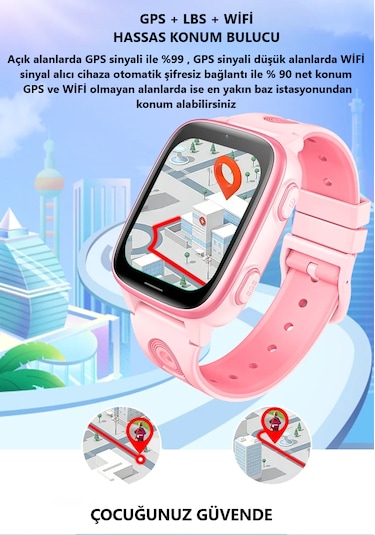 Wonlex CT23 Sim Kartlı 4g Video Görüşme Gps Akıllı Saat
