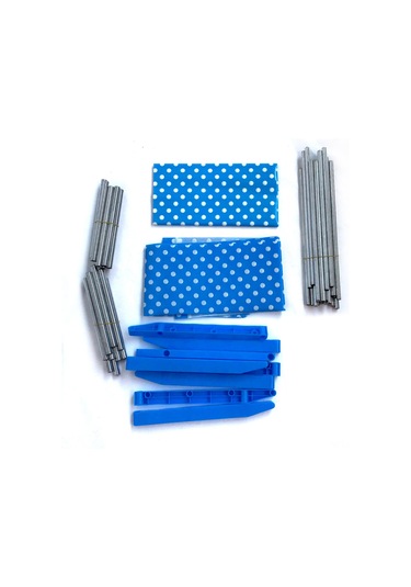 Ximistore9 Modüler Çok Amaçlı Depolama Ünitesi: Yatak Odası, Ofis Ve Oturma Odası İçin Pratik Çözüm - Mavi, 3 Bölmeli Mavi