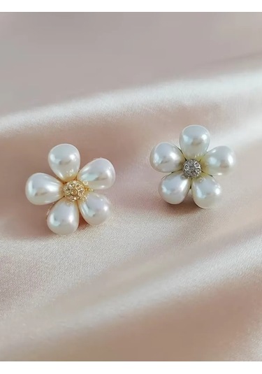 Olfil Broş-mini Çiçek İnci Minimalizm Stil 287942182 Altın Rengi