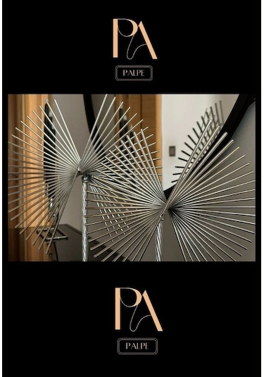 Gümüş 2'li P Ofis Metal Aksesuar Biblo Ev Salon Dekorasyon Obje