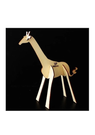 Ahşap Maket Hayvanlar Çocuklar Için Öğretici Boyanabilir - Zürafa