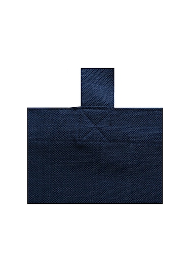 Keten Görünümlü Körüklü Kadın Kol Ve Omuz Çantası Lacivert-1409