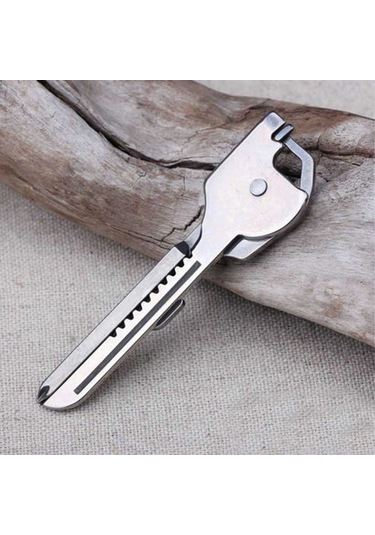 Tenfowee Stainless Çelik Çok İşlevli Katlanabilir Aleti - 6 Fonksiyonlu Somun İmhaçı, Bıçak, Çakmak - Dış Mekan Ve Ev Kullanıma Uygun