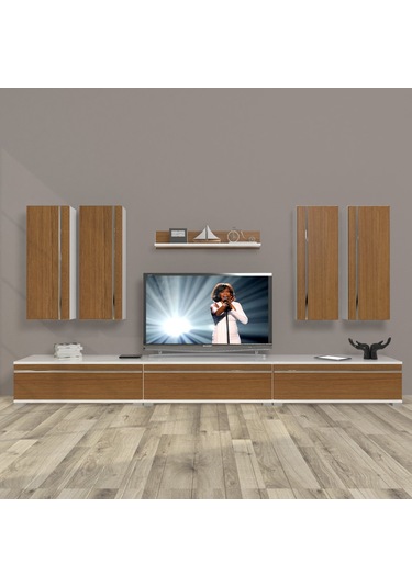 Decoraktiv Eko 8d Mdf Tv Ünitesi Tv Sehpası Beyaz - Ceviz
