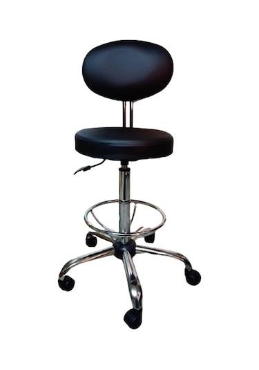 Kasiyer Bar Taburesi Çemberli Krom Yıldız Ayaklı