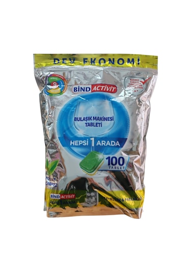 Bind Activit Hepsi 1 Arada 100 Tablet Bulaşık Makinesi Tableti