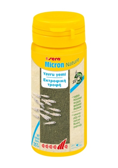 Sera Micron Nature 50 ML / 25 Gr. Kutu Balık Yemi