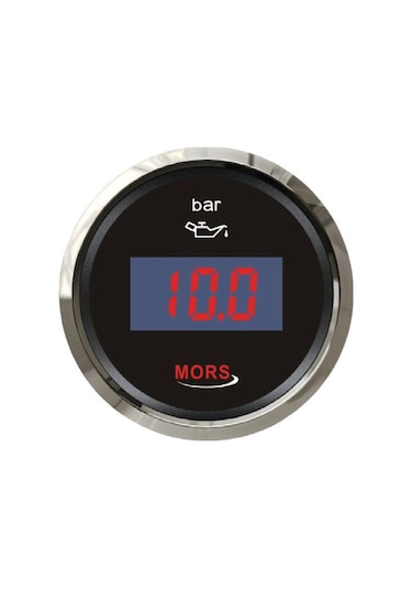 Mors Dijital Yağ Göstergesi 10 Bar 12-24 Volt Siyah