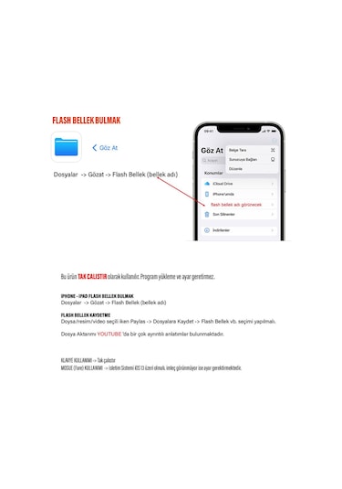 Apple Uyumlu iPhone iPad Usb Çevirici Dönüştürücü Otg Lightning - Usb 3.0 Aktarıcı