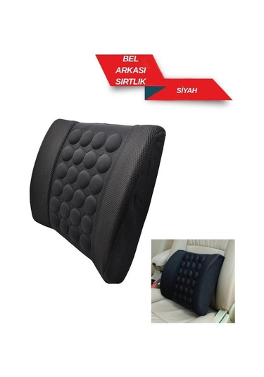 Bel Sırt Arkası Ortopedik Yastık Siyah 1