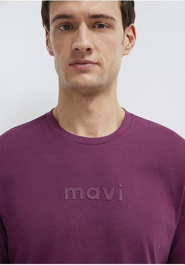 Mavi - Mavi Logo Baskılı Mor Tişört 0612732-70670 Mor