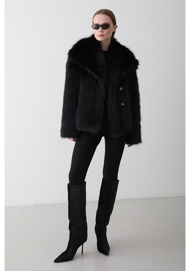 Siyah Britney Kürk - 8900 Siyah