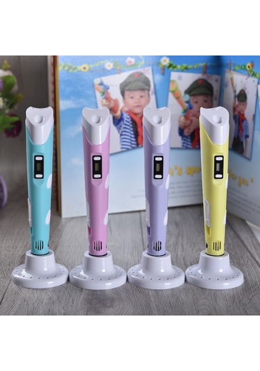 Geekyou 3b Kalem: Çocuklar İçin Eğitici 3d Boyama Seti, Usb Şarjlı, Mor Renk