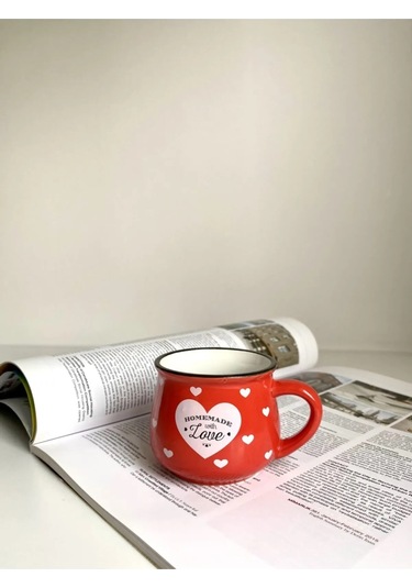 Kupa Fincan Bardak 150 Ml Hediyelik - Kırmızı Kırmızı