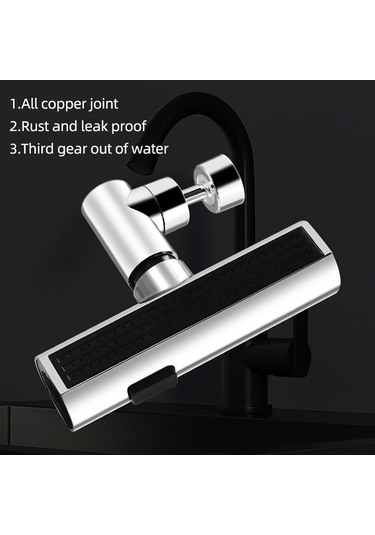 Çok Yönlü Üç Hızlı Musluk Gümüş