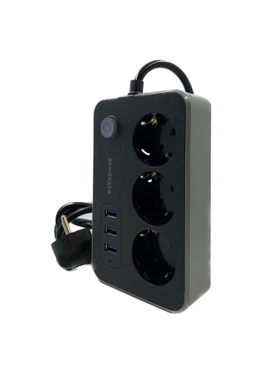 River World Uzatma Kablosu 3 Adet Prizli Termal Akım Korumalı 3 Usb Girişli Diğer