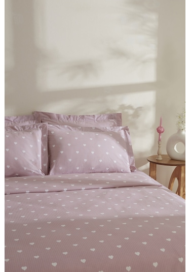 Karaca Home Amour %100 Pamuk Çift Kişilik Pike Takımı Pembe Pembe