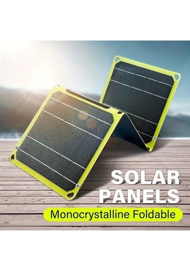 Fastbuy Güneş Panelli Şarj Cihazı - 5v-12v Katlanır, Pd/qc3.0, Kamp/hiking İçin