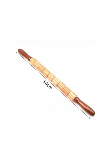 Homyl Göbek Bel Uyluk Için Ahşap Masaj Rulo Çubukları Vücut Sarı