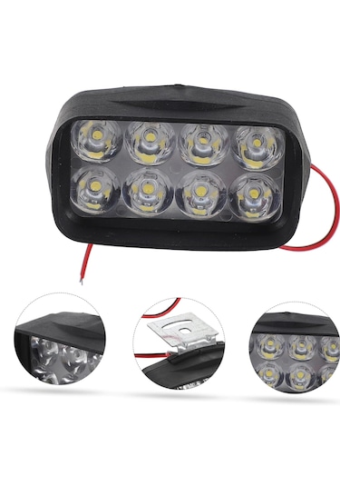 Motosiklet Sis Farı 8 Ledli 12 V Tekli Plastik Gövdeli
