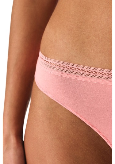 Penti Pembe Easy Pamuklu Trim Brazilian Külot