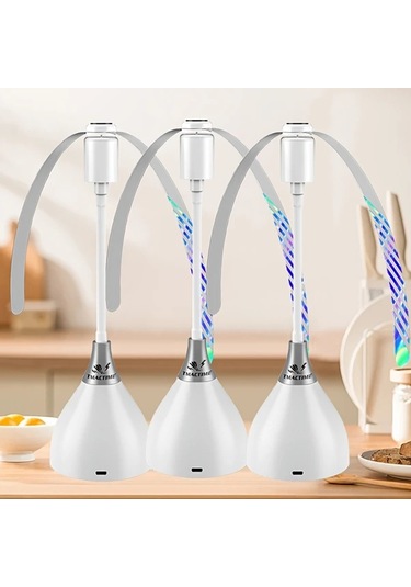 Boatshop1 3 Adet Sinek Kovucu Fan, Usb Veya Pil İle Çalışan Yumuşak Kanatlı Sinek Savar Mutfak Piknik Masası