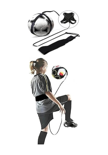 Ayarlanabilir Futbol Antrenman Kemeri Top Tutucu Bel Kemeri, Futbol Antreman Egzersiz Aleti Siyah