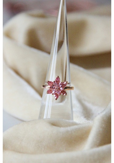 Argentum Concept 925 Ayar Gümüş Pembe Lotus Çiçeği Yüzük - Y023401