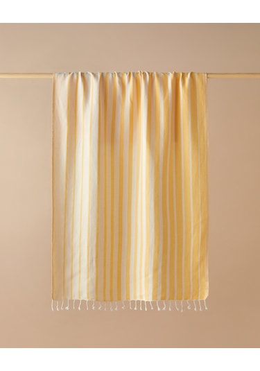 Trine Pamuklu Peştamal 90x150 Cm Sarı Sarı
