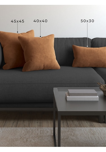 Br Demor Home Soft Series Kaju Rengi Kırlent, Yastık Kılıfı Kaju Rengi