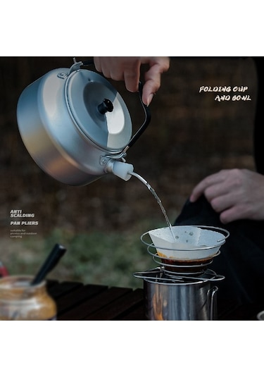 Flybuy Padalink 800ml Alüminyum Sürahi Seti - Paslanmaz Çelik Kahve Demleme Ağzı & Silikon Musluk Diğer