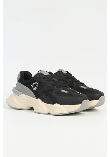 Benetton 11121 Yüksek Taban Kadın Sneaker Ayakkabı 267800001801 01 Siyah Siyah