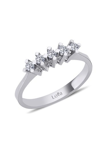 Lova G Renk 0,20 Karat Pırlanta Beştaş Yüzük - 1070084