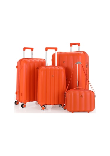 Mçs Polipropilen 4lü Valiz Seti V305 S21yy1000080-set 00314 Portakal