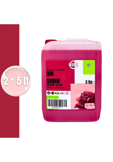 Wbrex Gül Özlü Sıvı Sabun 2 x 5 L