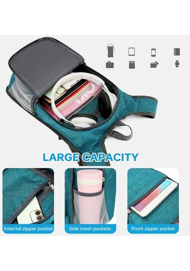 Tongxida Geçirmez Hafif Sırt Çantası - Erkek Kadın İçin Seyahat & Bisiklet Siyah Siyah