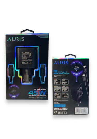 Auris ARS-CH35 45W Type C Şarj Aleti Seti