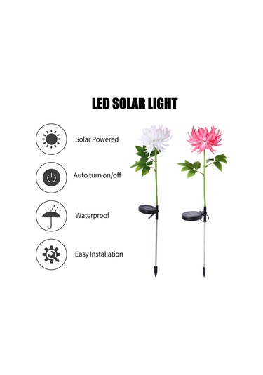 Dofolink Otomatik Aydınlatma Sarı Gül Şekilli Güneş Enerjili Bahçe Lambası - Ip44 Su Geçirmez, Kolay Kurulum Sarı