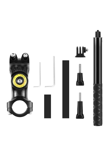 Fimtech Insta360 Uyumlu Görünmez Selfie Çubuk Motosiklet Bağlantı Aparatı