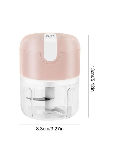 Elektrikli Sarımsak Ezici Usb Şarj Edilebilir 250ml Mini Gıda Parçalayıcı Sebze White Beyaz